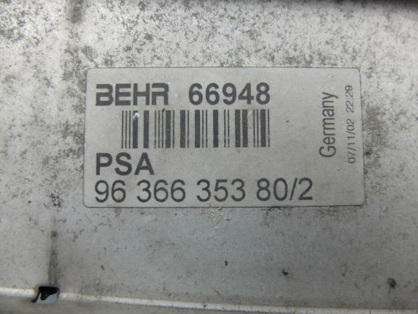 Chladič Inercoolera   Citroen Peugeot 9636635380 66948 Behr 10924