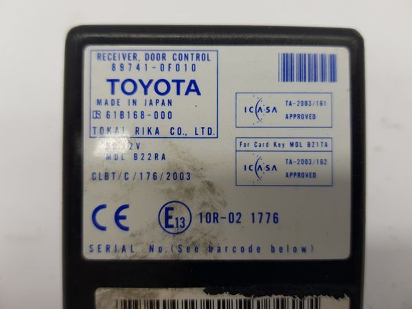 Blok Ovladačů Moduł Toyota 89741-0F010 61B168-000 Tokai Rika