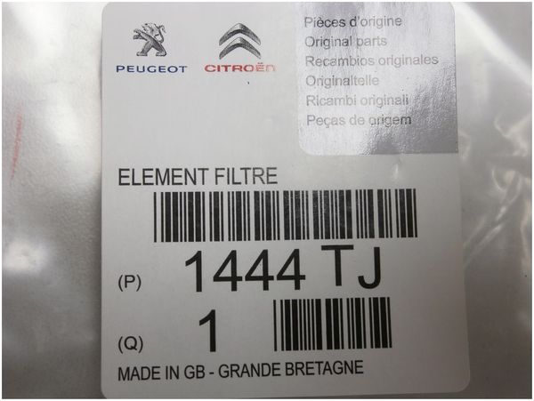 Filtr Vzduchu  C3 Berlingo II 207 1.6 HDI 1444TJ Citroen Peugeot