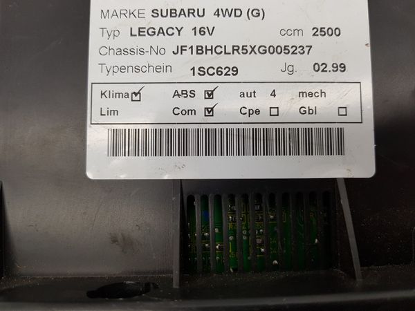 Panel Větrání Subaru Legacy 3 72311AE080 2N43034700