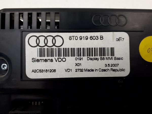 Počítačový Displej MMI Audi A4 B8 8T0919603B A2C53181206