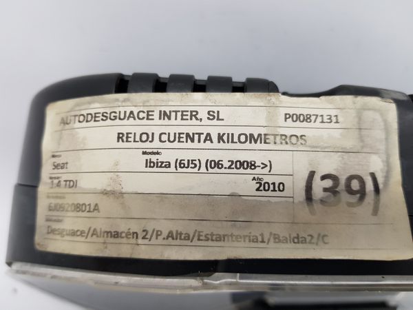Otáčkoměr Seat Ibiza 6J0920801A 26829