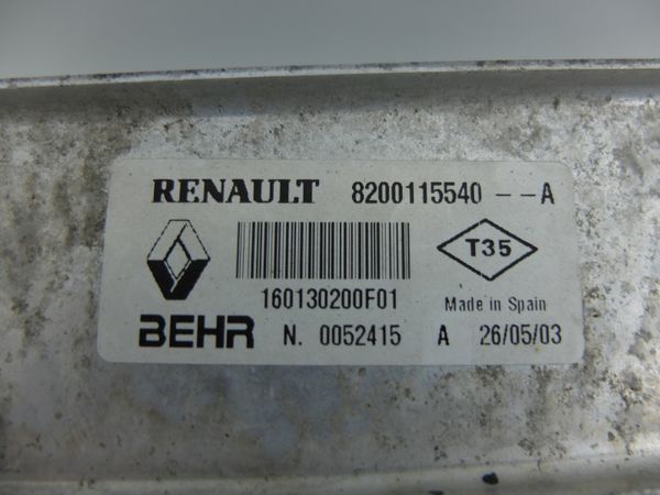 Chladič Inercoolera   Renault 8200115540 160130200F01 Behr 10908