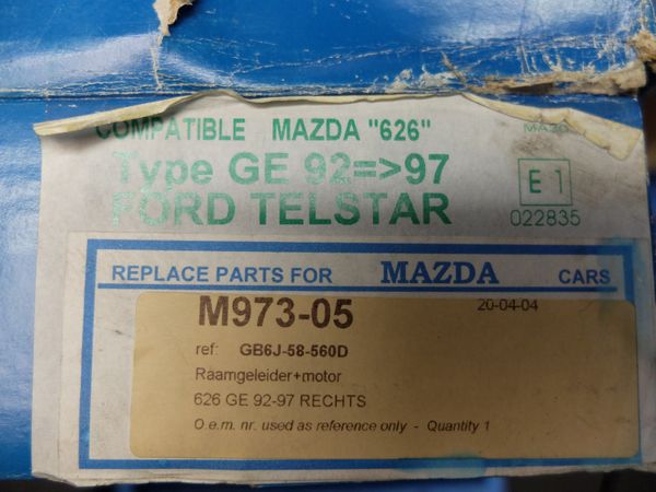 Zavírací Zařízení Okna Pravý Předek Mazda 626 GB6J-58-560D Ford