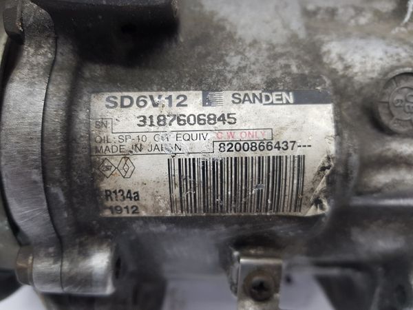 Kompresor Klimatizace Renault Nissan 8200866437 SD6V12 1912 Sanden