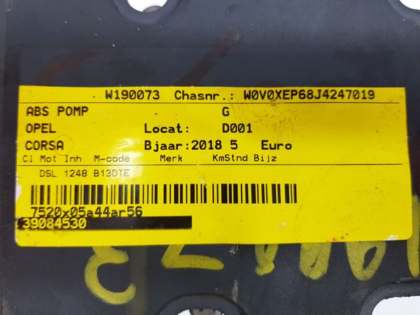 Pumpa Abs Opel Corsa E 39084530 0265257704 Bosch