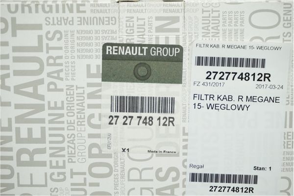 Filtr Oleju  272774812R Renault Kadjar Espace V 5