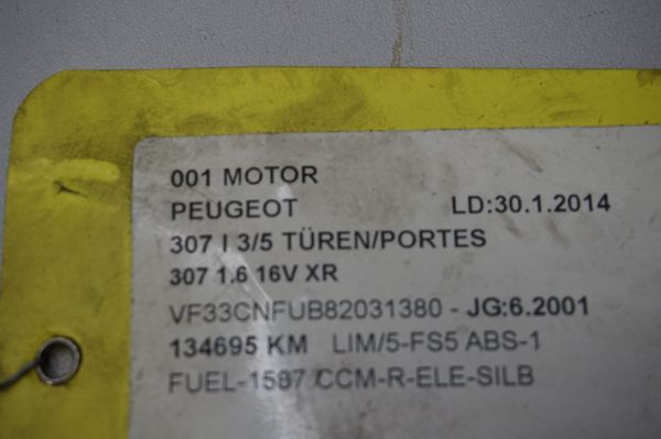 Motor Benzínový 1,6 16v NFU 10FX2F Citroen Peugeot 307 135000km 1023