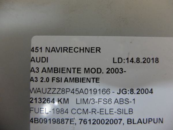 Navigace Audi 4B0919887E 7612002007 Blaupunkt 1050