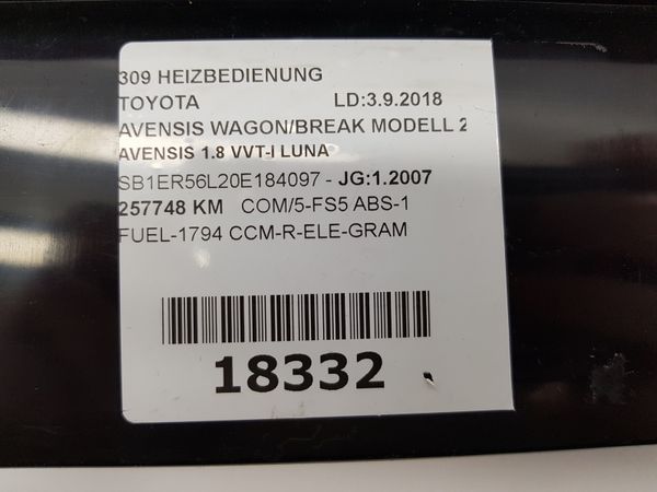 Panel Větrání Toyota Avensis 2 5590205050H 55902-05050-H