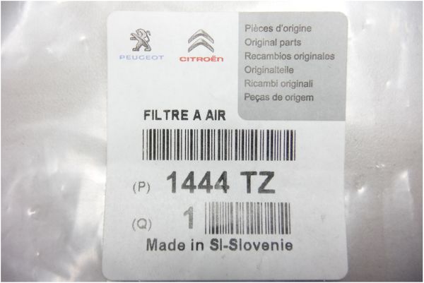 Filtr Vzduchu  307 2.0 HDI 05.01> 1444TZ Peugeot