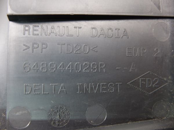 Kryt Baterie  Dacia 648944029R 0km