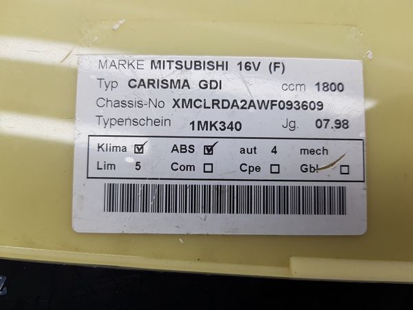 Panel Větrání Mitsubishi Carisma MR398016 CAB502A005C